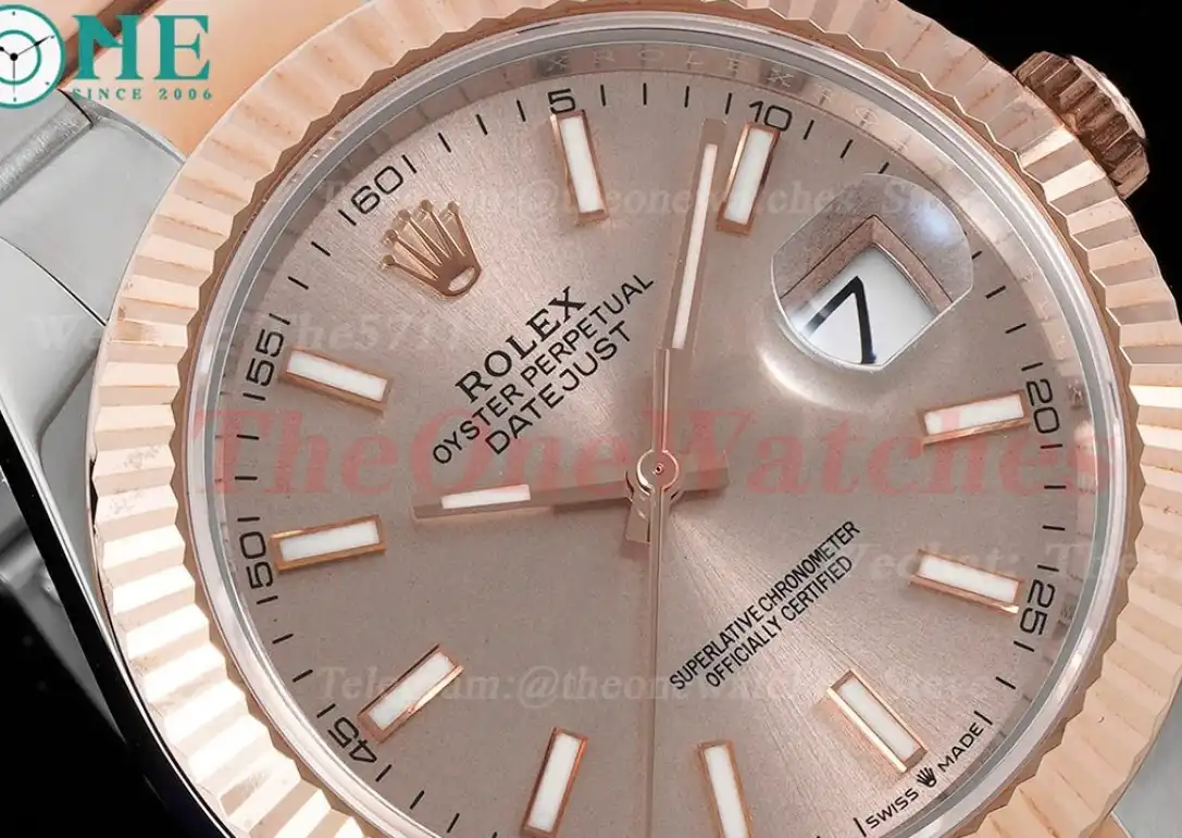 Datejust 126331 41mm Oyster 904L SS RG Rose Stk King VR3235