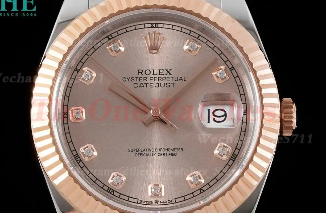 Datejust 126331 41mm Oyster 904L SS RG Rose Dia King VR3235