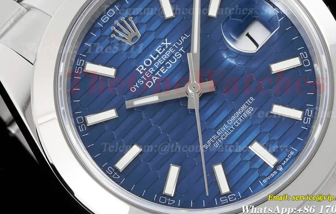 Datejust 126300 41mm Oyster 904L SS SS Blue Stk King VR3235