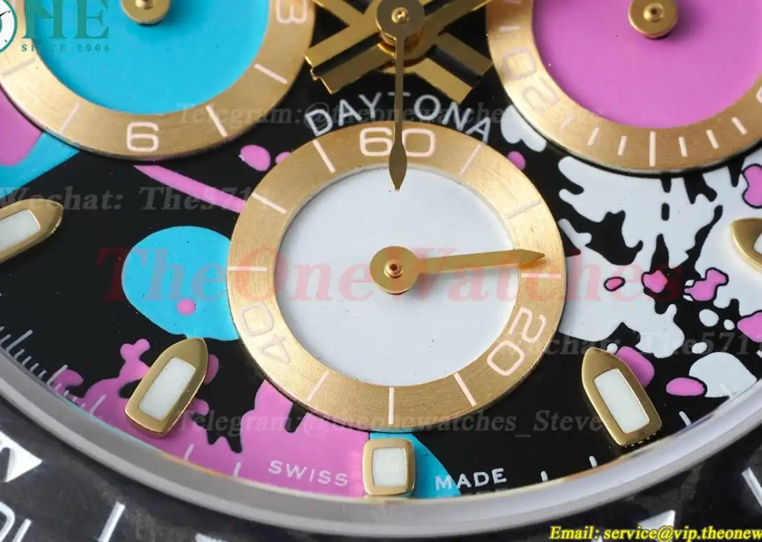 Daytona DIW 40mm Carbon NY Pink Graffiti Dial QF SA4130