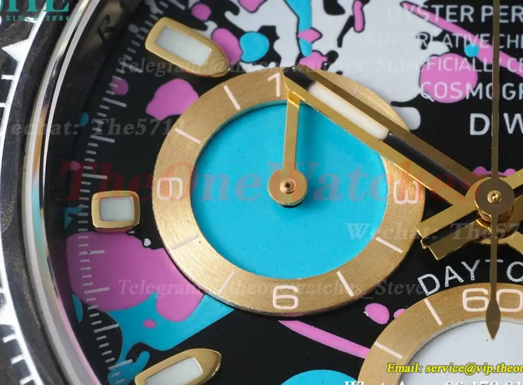 Daytona DIW 40mm Carbon NY Pink Graffiti Dial QF SA4130