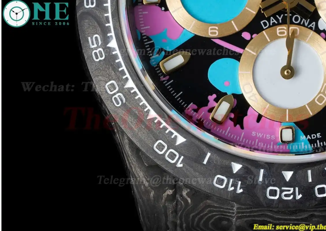 Daytona DIW 40mm Carbon NY Pink Graffiti Dial QF SA4130