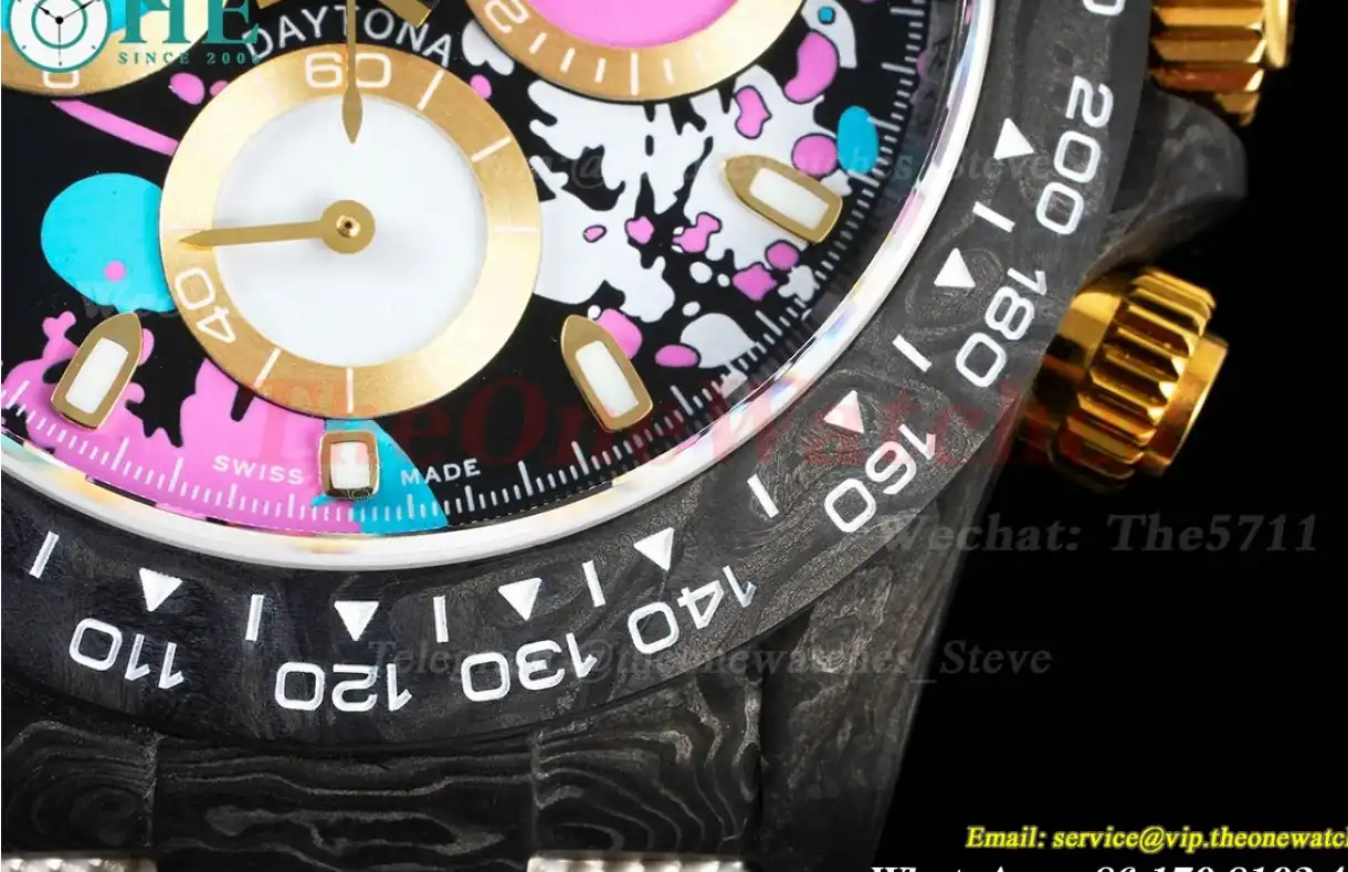 Daytona DIW 40mm Carbon NY Pink Graffiti Dial QF SA4130