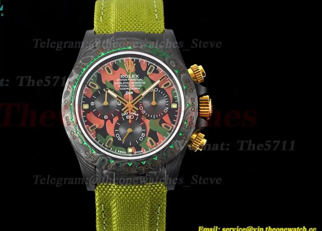 Daytona DIW 40mm Carbon NY Camo Green Dial QF SA4130