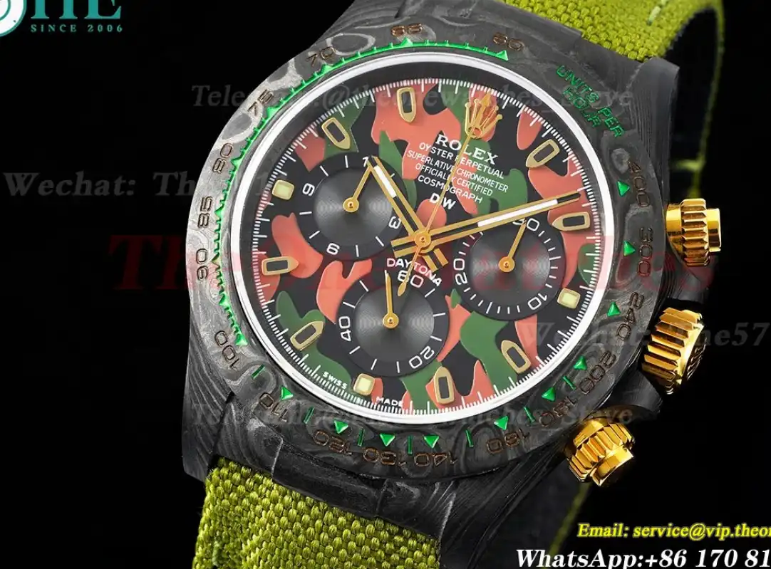 Daytona DIW 40mm Carbon NY Camo Green Dial QF SA4130