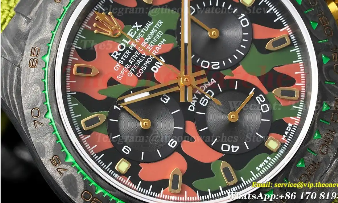 Daytona DIW 40mm Carbon NY Camo Green Dial QF SA4130