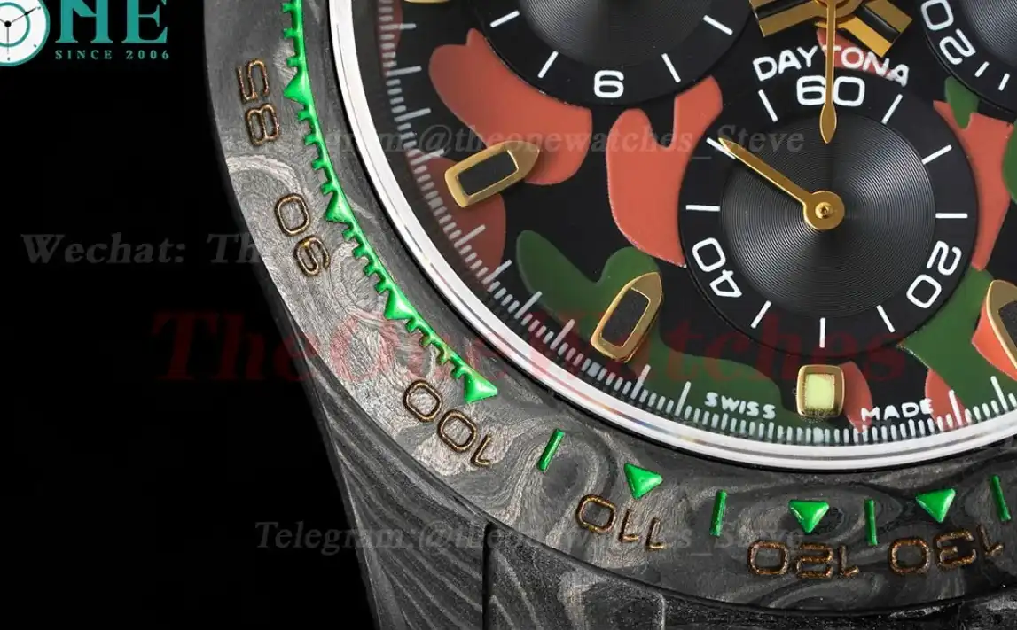 Daytona DIW 40mm Carbon NY Camo Green Dial QF SA4130