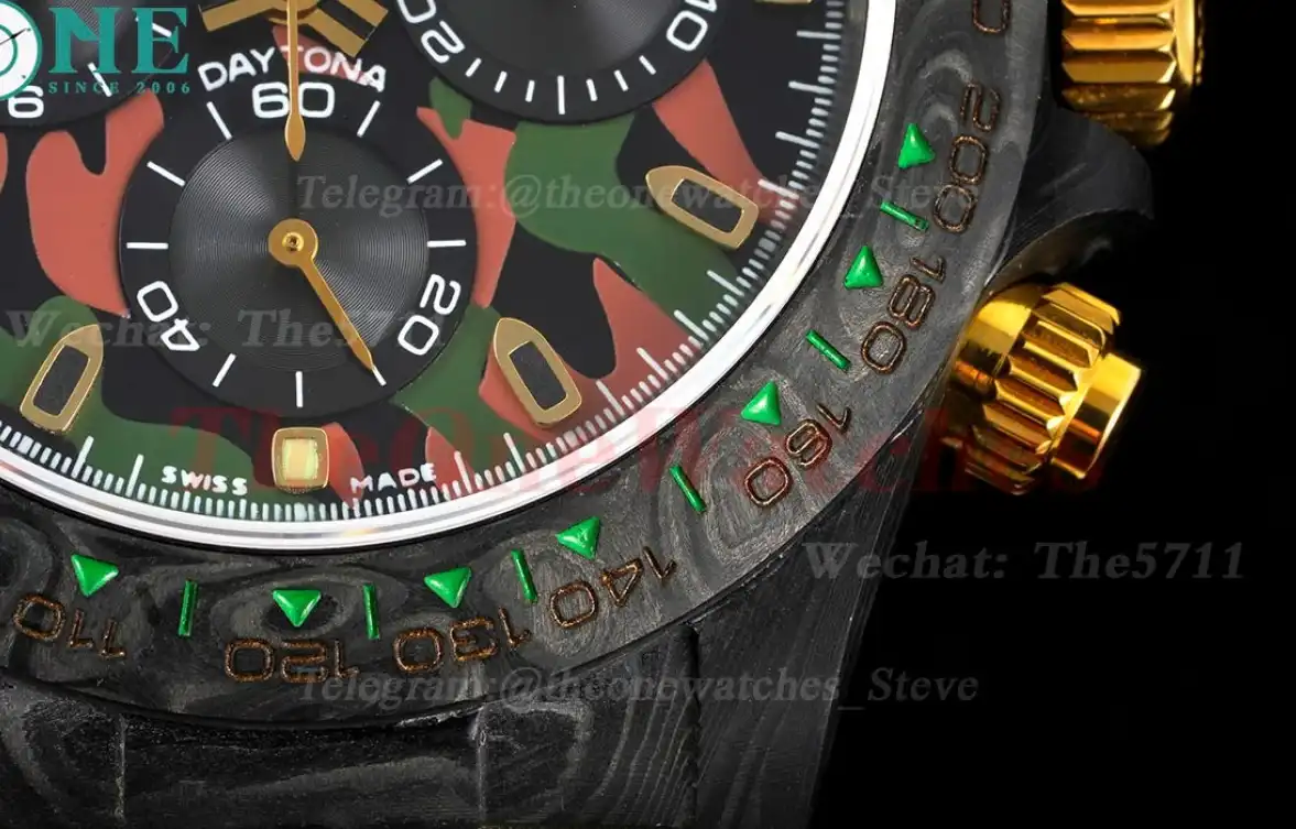 Daytona DIW 40mm Carbon NY Camo Green Dial QF SA4130