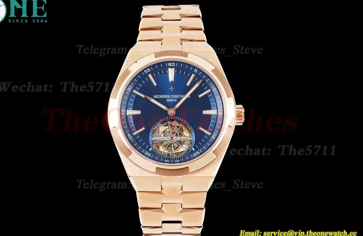 Overseas ref 6000V RG RG Blue Stk BBR Tourbillon