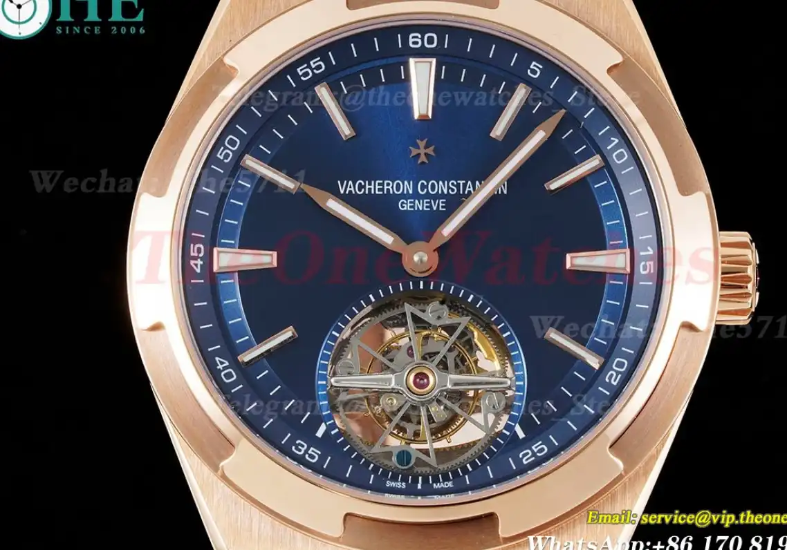 Overseas ref 6000V RG RG Blue Stk BBR Tourbillon