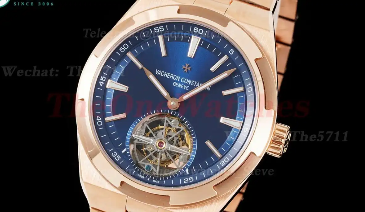 Overseas ref 6000V RG RG Blue Stk BBR Tourbillon