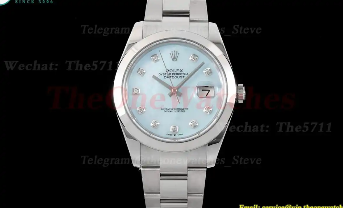 Datejust 126300 41mm Oyster 904L SS SS Mop Dial King VR3235