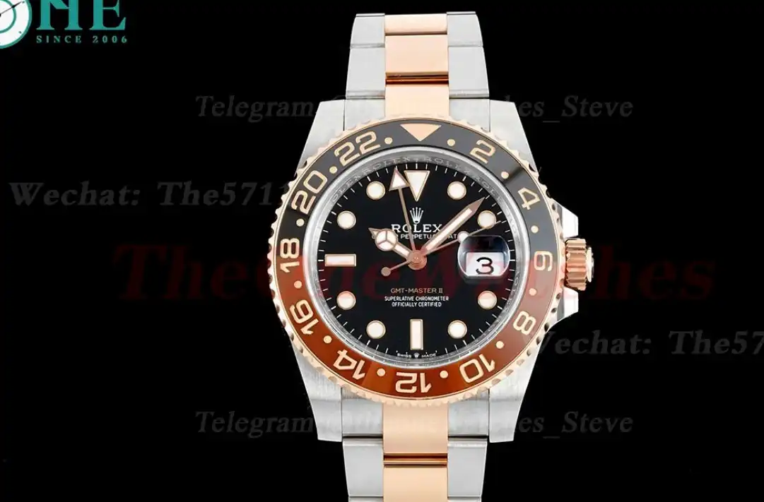 GMT II 126711 CHNR Rootbeer Oys 904L SS RG Blk CLEAN VR3186