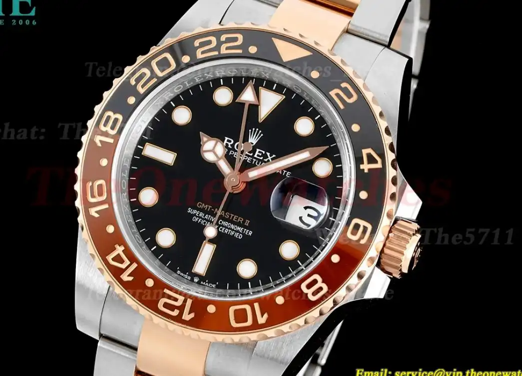 GMT II 126711 CHNR Rootbeer Oys 904L SS RG Blk CLEAN VR3186