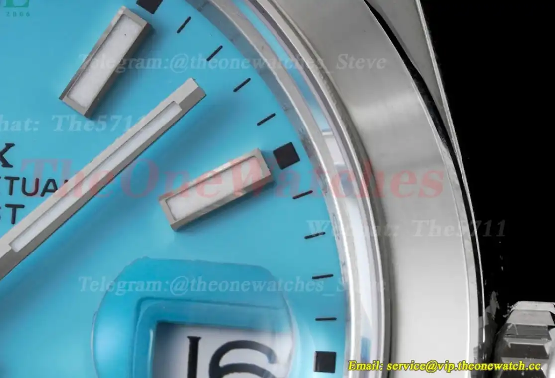 Datejust 126300 41mm Oyster 904L SS SS Tiffany Blue Dial King VR3235