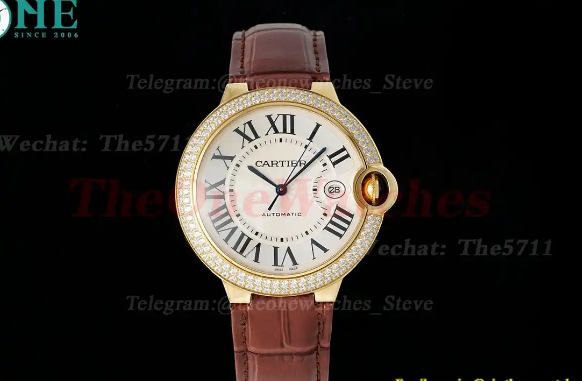 Ballon Bleu De Cartier 42mm Dia YG LE White Dial AF A2824