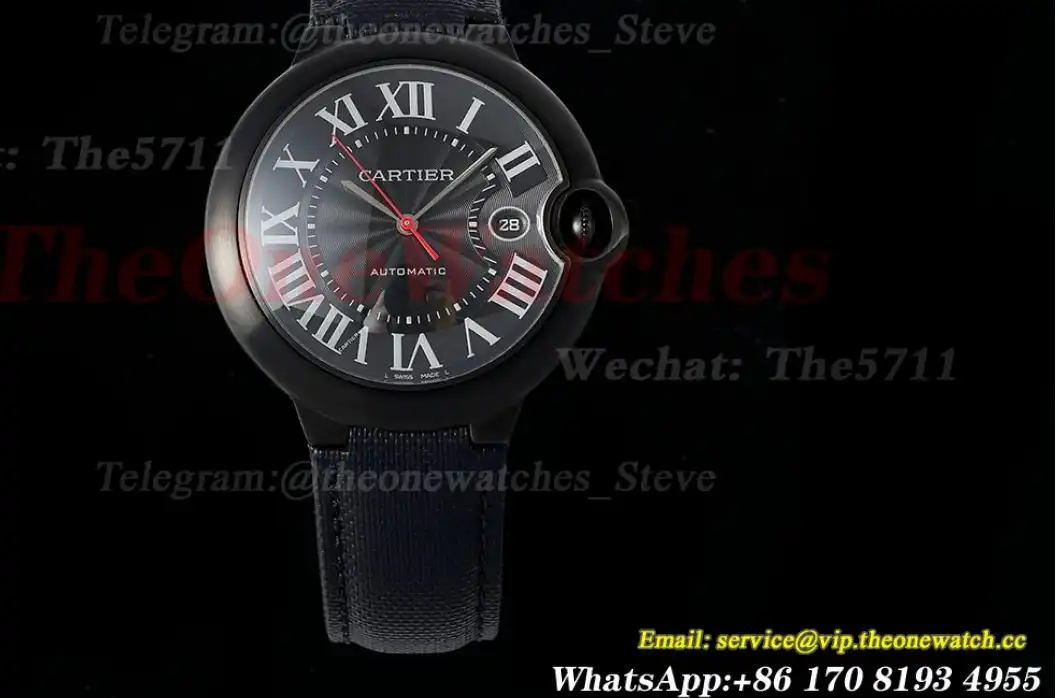 Ballon Bleu De Cartier 42mm DLC LE Black Dial AF A2824