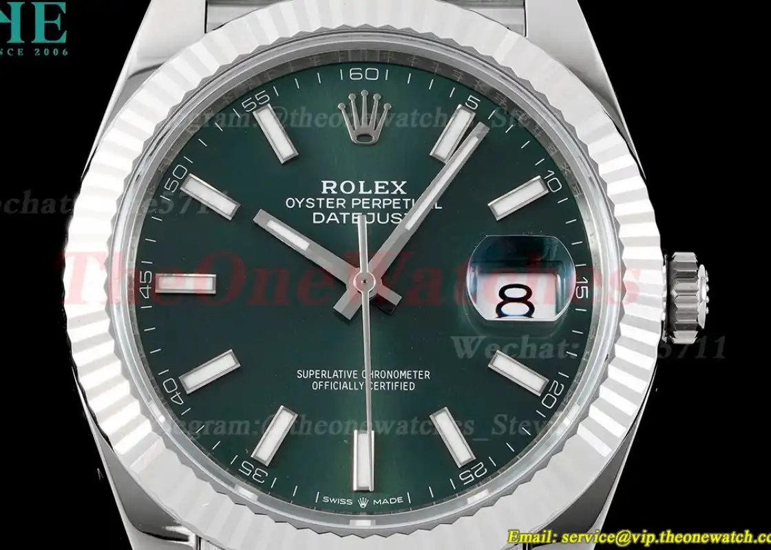 Datejust 126334 41mm Jubilee Flt 904L SS SS Green Dial King VR3235