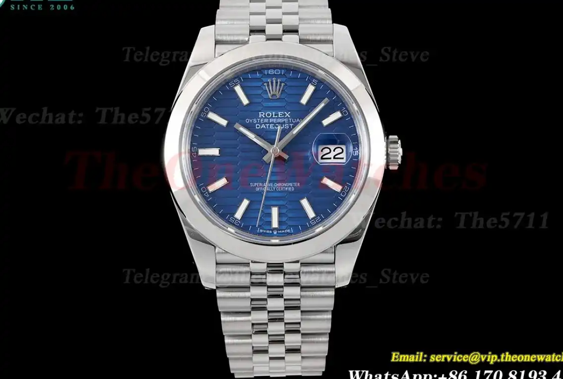 Datejust 126300 41mm Jubilee 904L SS SS Blue Stk King VR3235