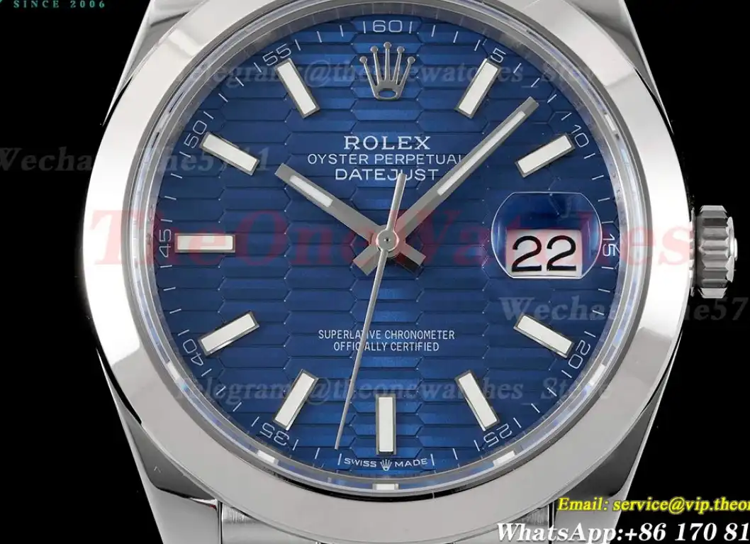 Datejust 126300 41mm Jubilee 904L SS SS Blue Stk King VR3235