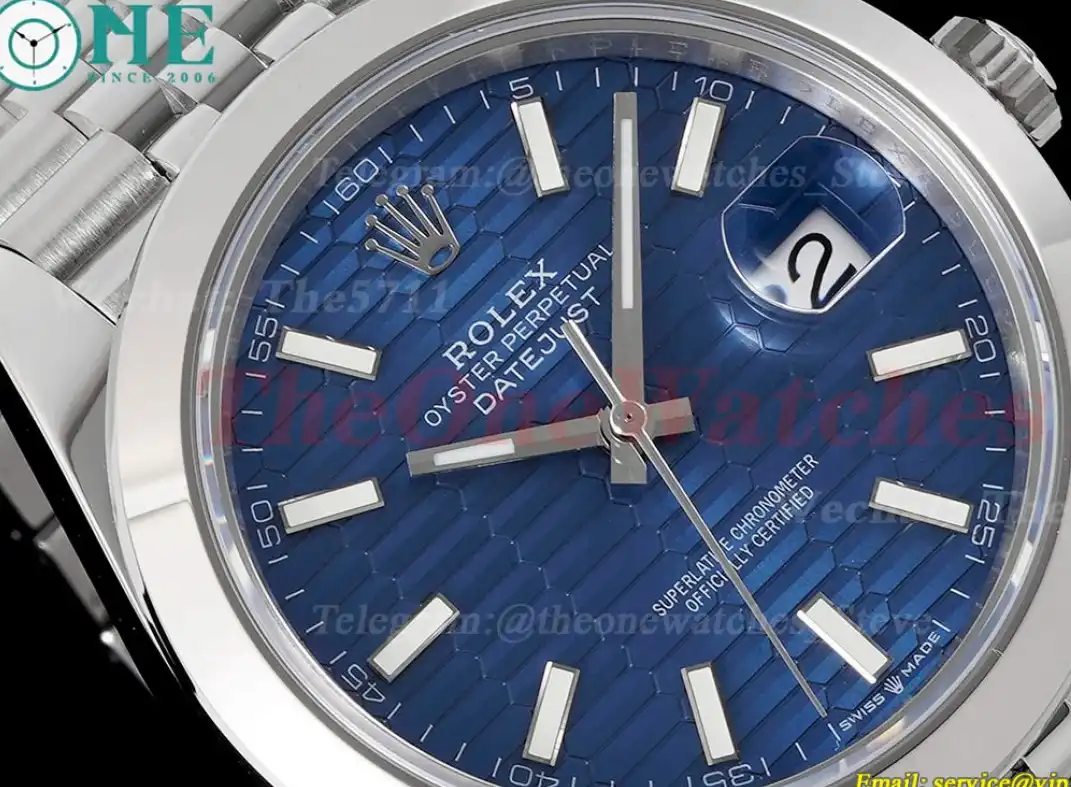 Datejust 126300 41mm Jubilee 904L SS SS Blue Stk King VR3235