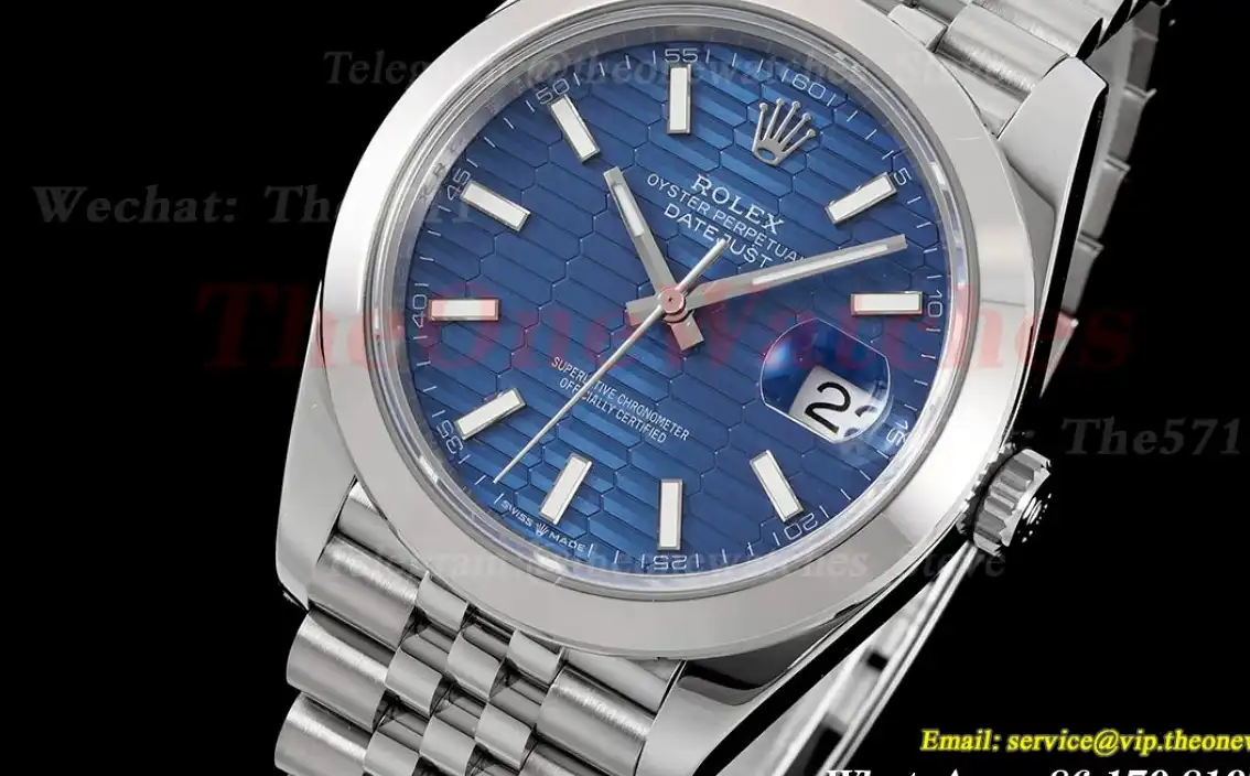 Datejust 126300 41mm Jubilee 904L SS SS Blue Stk King VR3235