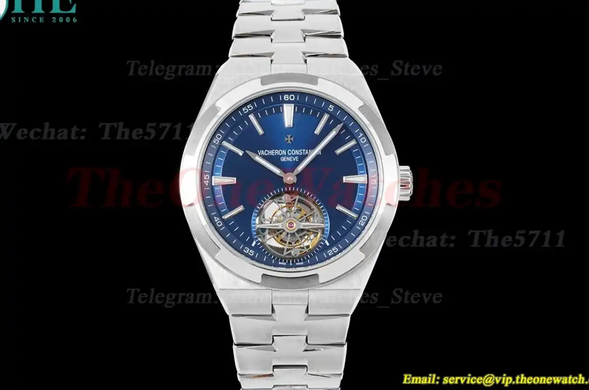 Overseas ref 6000V SS SS Blue Stk BBR Tourbillon