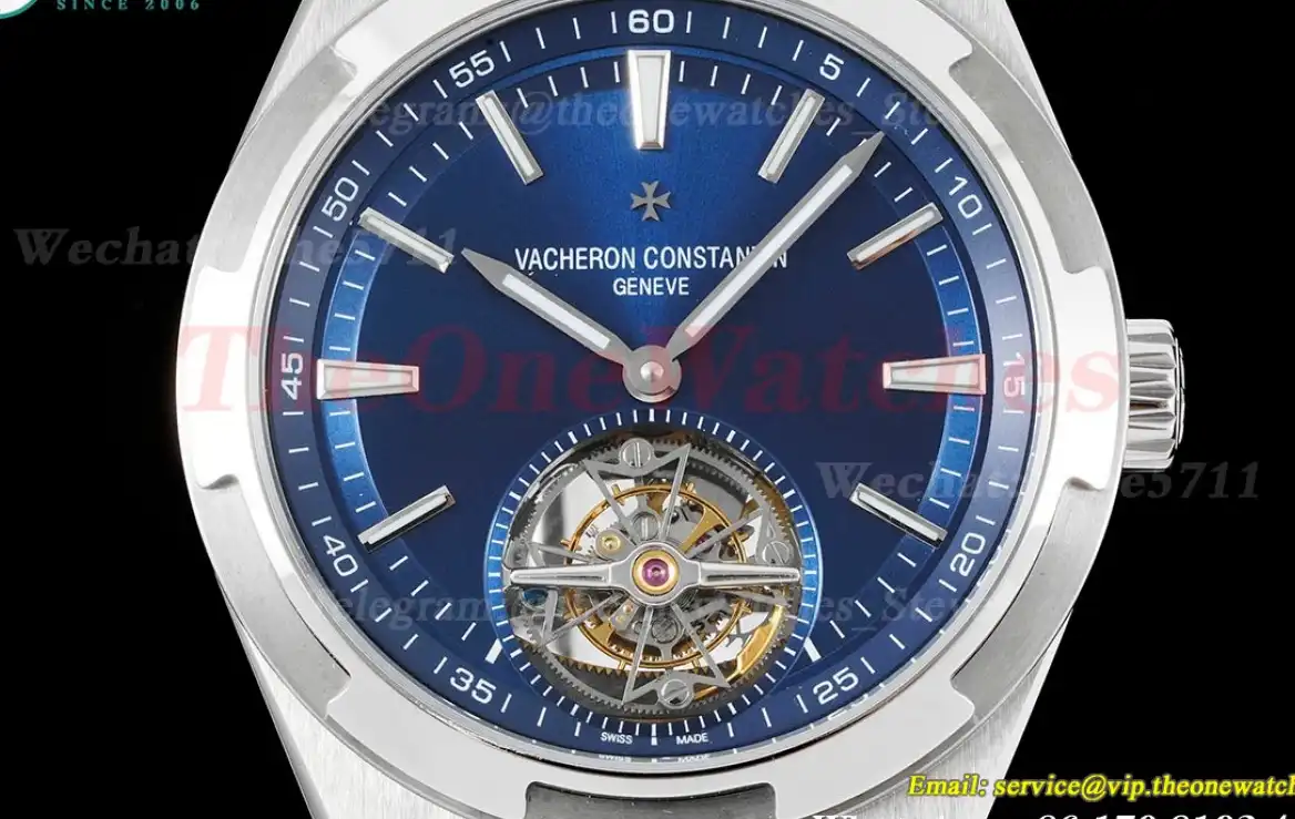 Overseas ref 6000V SS SS Blue Stk BBR Tourbillon