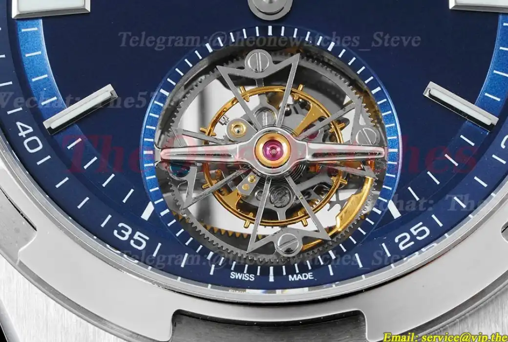 Overseas ref 6000V SS SS Blue Stk BBR Tourbillon