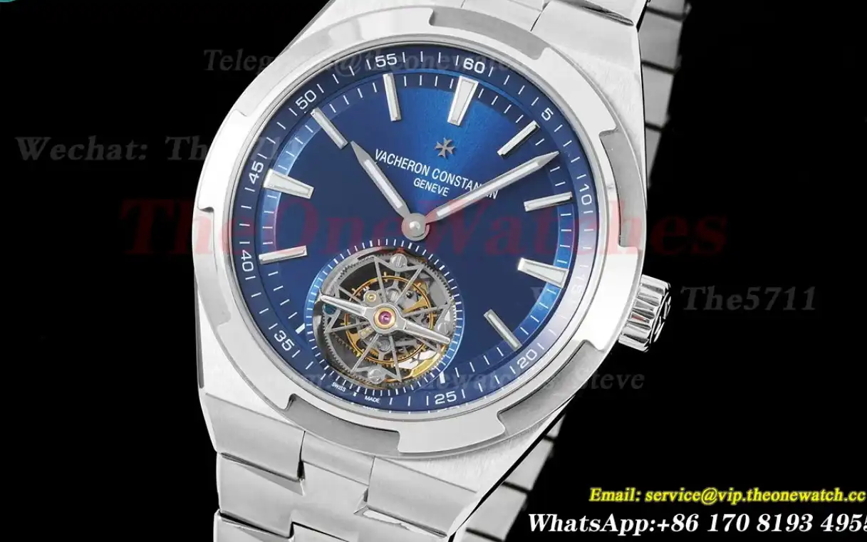 Overseas ref 6000V SS SS Blue Stk BBR Tourbillon