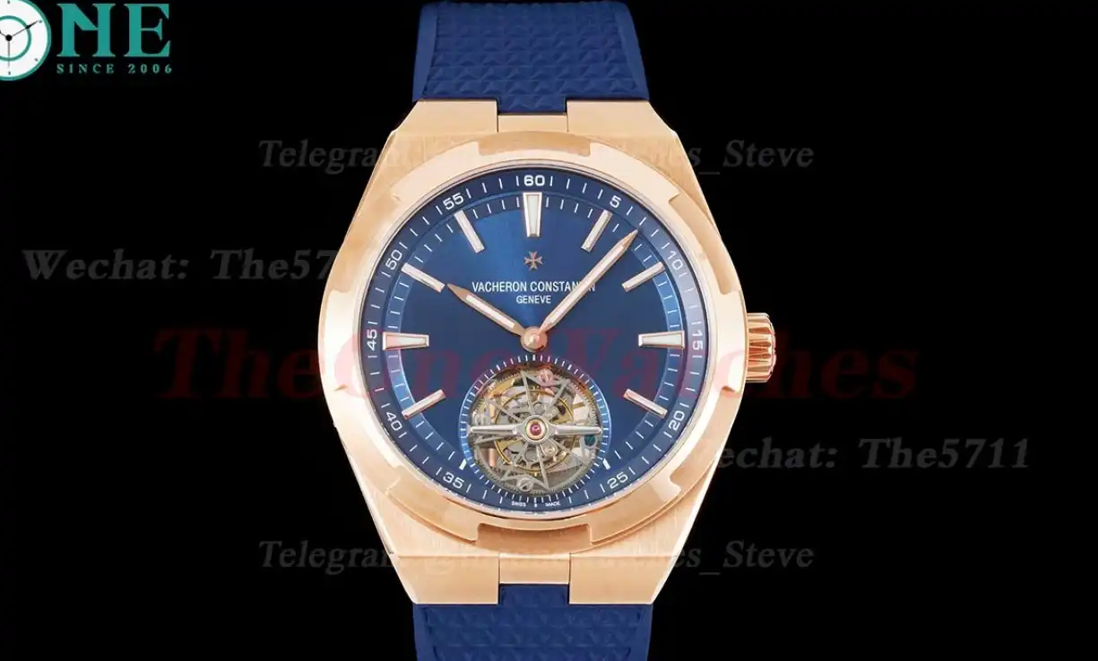 Overseas ref 6000V RG RU Blue Stk BBR Tourbillon