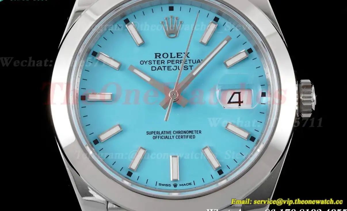 Datejust 126300 41mm Jubilee 904L SS SS Tiffany Blue Dial King VR3235