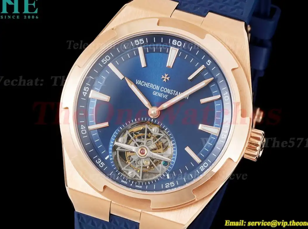 Overseas ref 6000V RG RU Blue Stk BBR Tourbillon