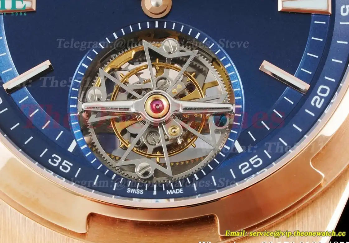 Overseas ref 6000V RG RU Blue Stk BBR Tourbillon