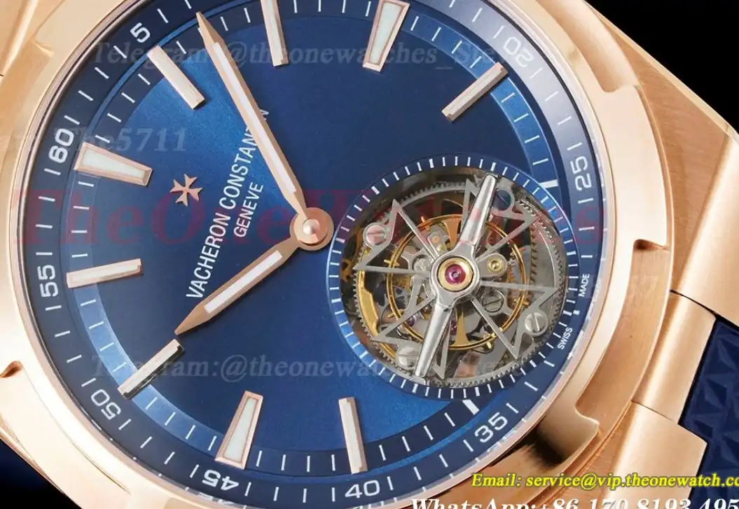 Overseas ref 6000V RG RU Blue Stk BBR Tourbillon