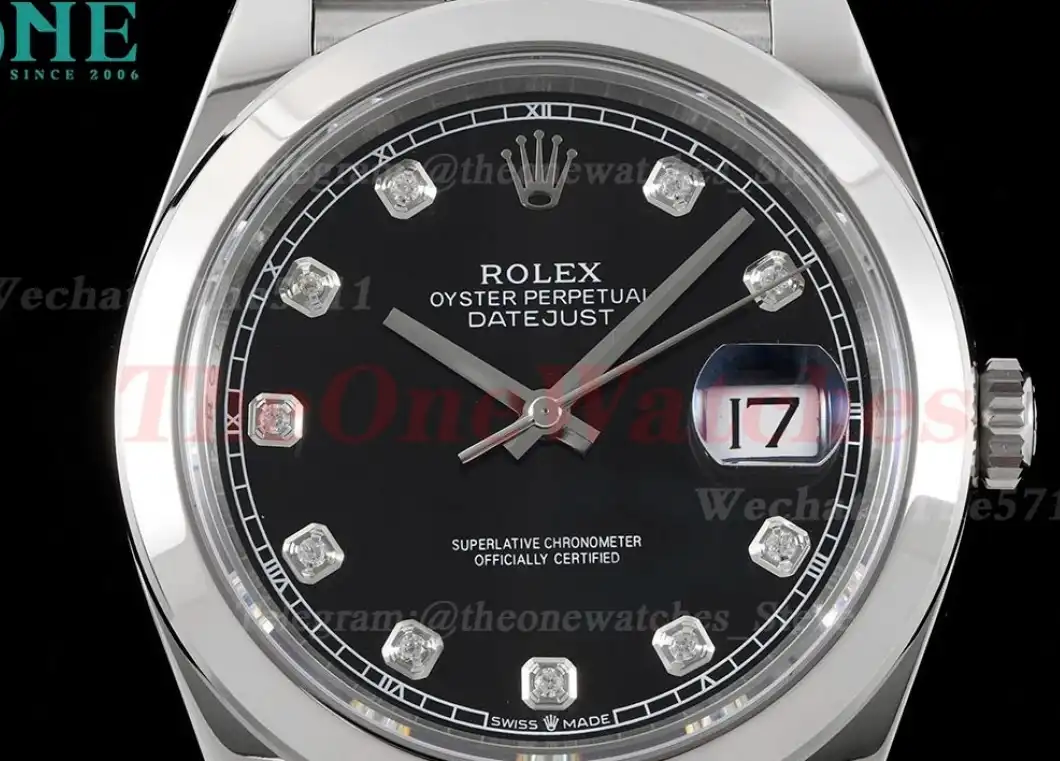 Datejust 126300 41mm Jubilee 904L SS SS Black Dial King VR3235