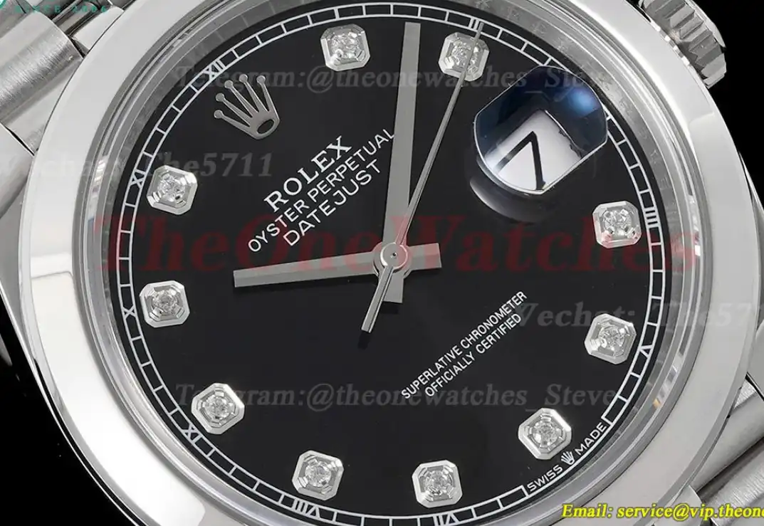 Datejust 126300 41mm Jubilee 904L SS SS Black Dial King VR3235