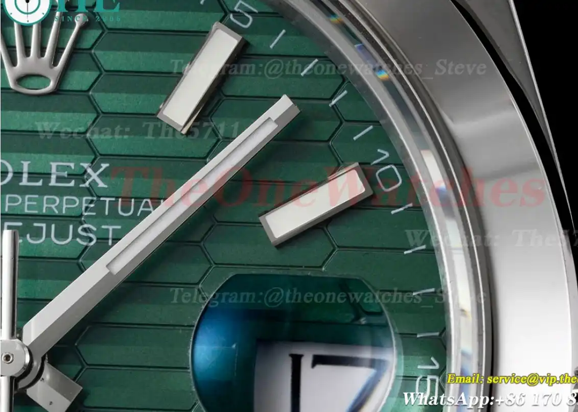 Datejust 126300 41mm Jubilee 904L SS SS Green Textured Dial King VR3235