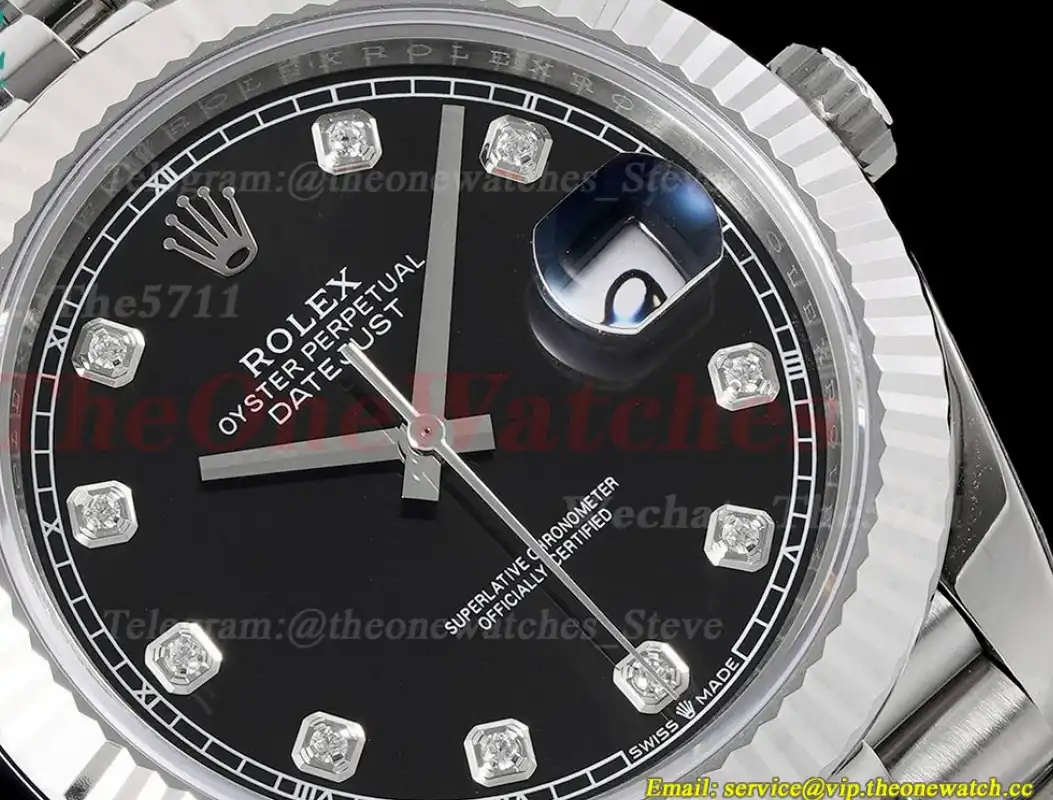 Datejust 126334 41mm Jubilee Flt 904L SS SS Black Dial King VR3235