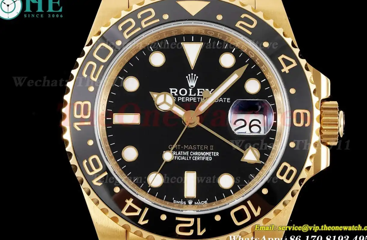 GMT Master II 126718 GRNR Jub YG YG Black Dial APF VR3285