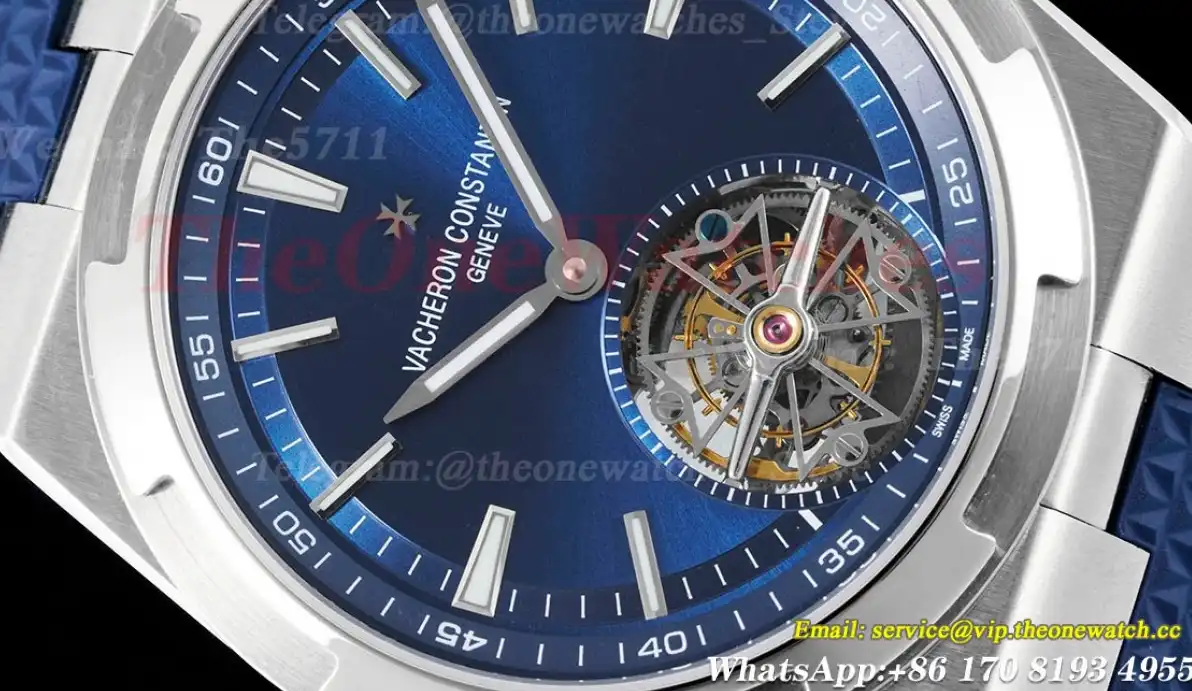 Overseas ref 6000V SS RU Blue Stk BBR Tourbillon