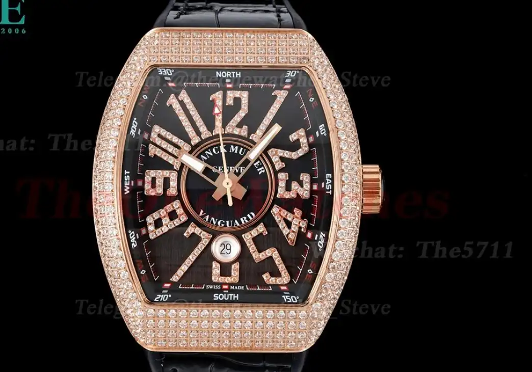 Vanguard Mens V45 RG LE Diamonds Dial ABF A2824