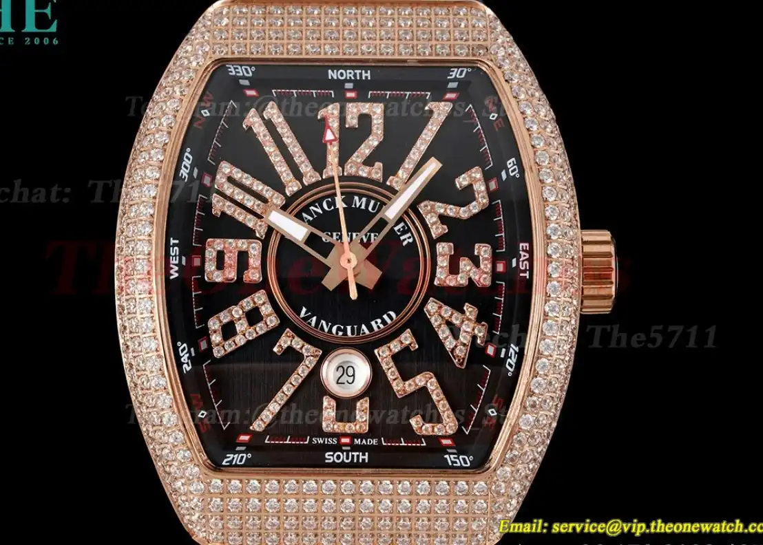 Vanguard Mens V45 RG LE Diamonds Dial ABF A2824