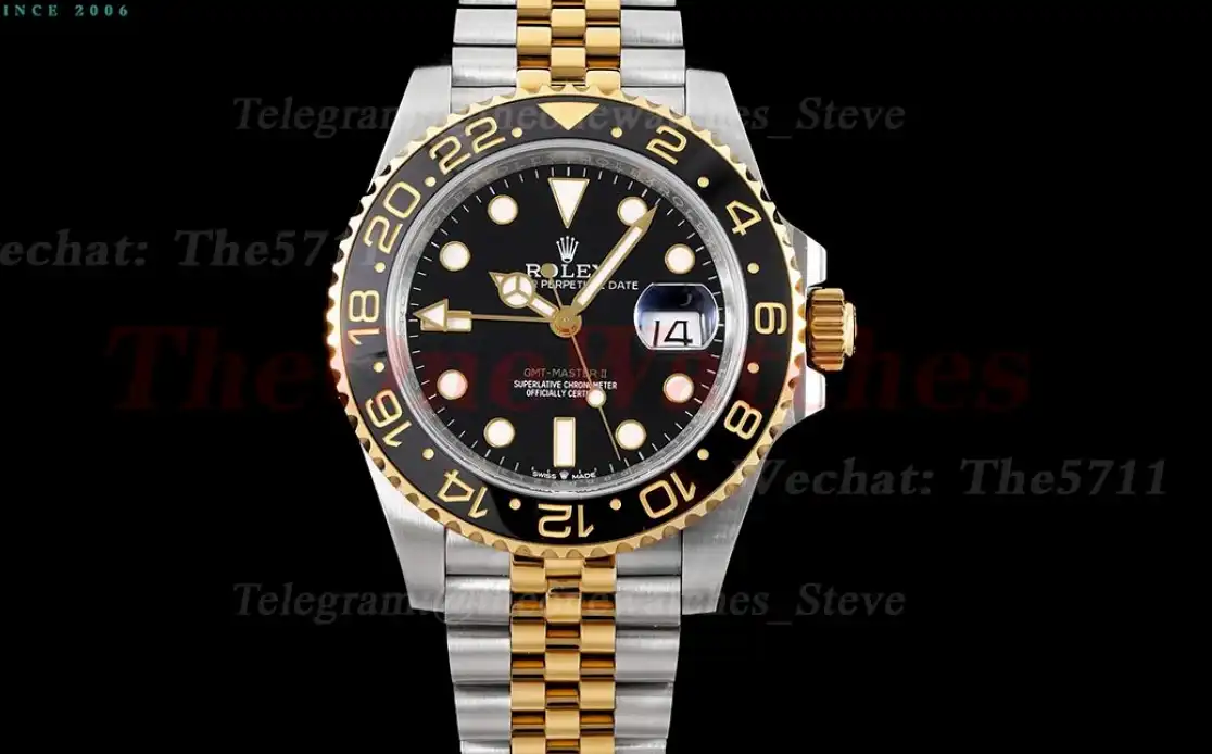 GMT Master II 126713 GRNR Jub SS YG Black Dial APF VR3285