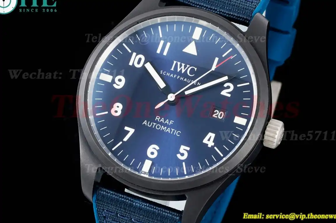 Pilot IW328101 Edition 'Royal Australian Air Force' Cer NY Blue Num 41mm M+F A2892