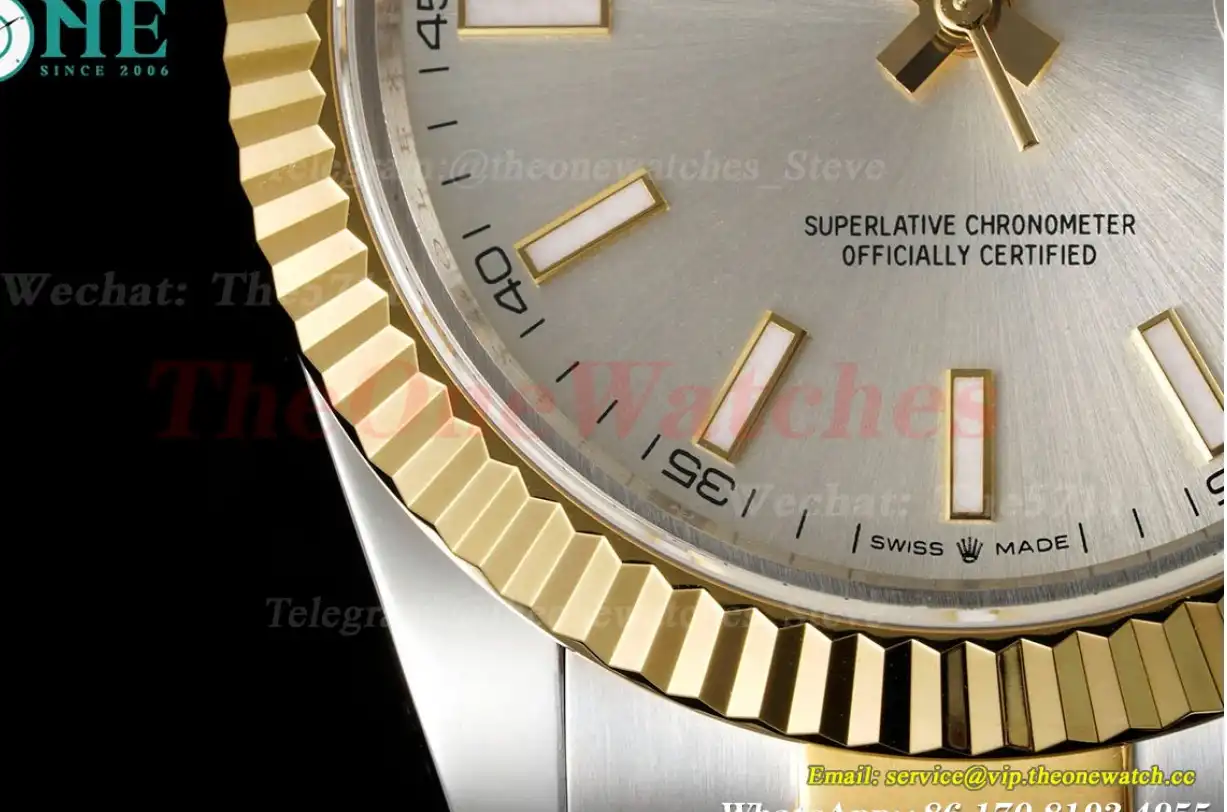 Datejust 126333 41MM Oyster 904L Silver Stk YG SS GMF VR3235