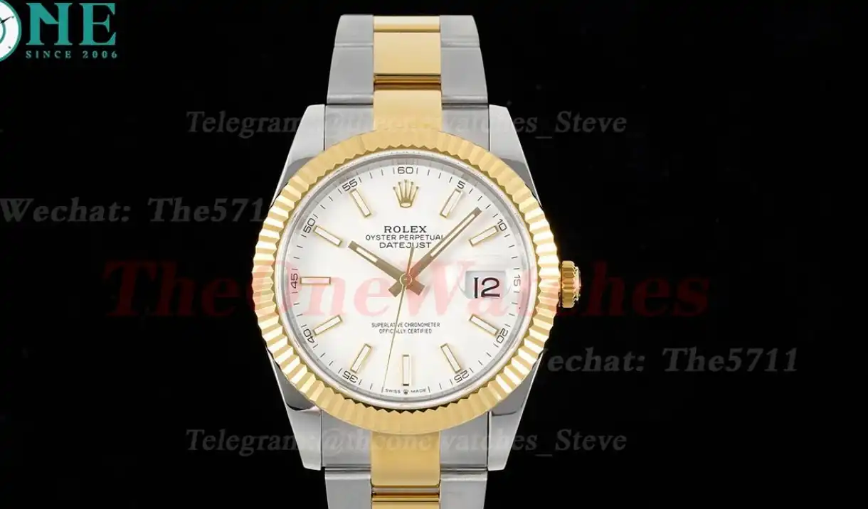 Datejust 126333 41MM Oyster 904L White Stk YG SS GMF VR3235