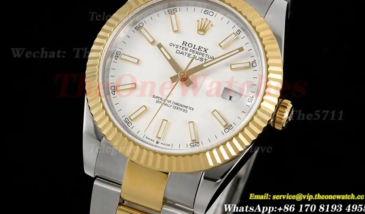 Datejust 126333 41MM Oyster 904L White Stk YG SS GMF VR3235