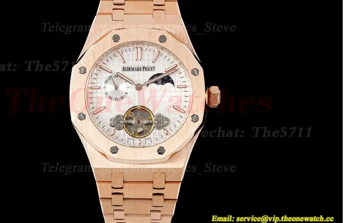 Royal Oak Fake tourbillon RG RG White Stk ABF A23J(Erotic)