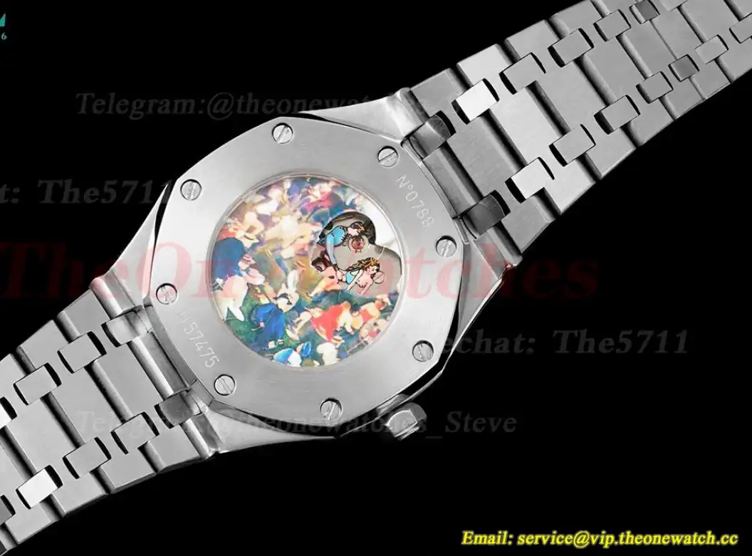 Royal Oak Fake tourbillon SS SS White Stk ABF A23J(Erotic)